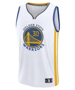 Alternative view of Stephen Curry Golden State Warriors  Fast Break Replica Jersey - Association Edition - White