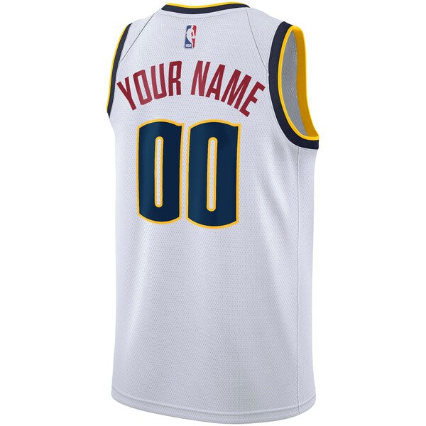 Denver Nuggets Nike Swingman Custom Jersey - Association Edition - White/Navy - Image 4