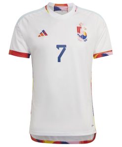 Alternative view of Kevin De Bruyne Belgium National Team adidas 2022/23 Away Replica Jersey - White