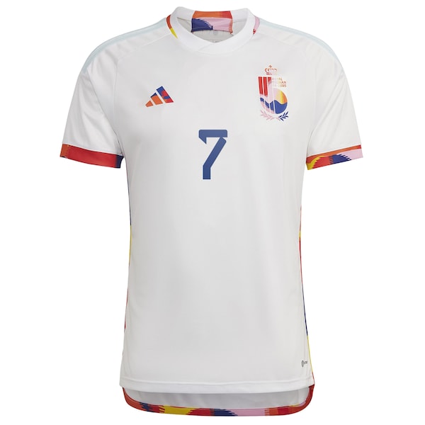 Kevin De Bruyne Belgium National Team adidas 2022/23 Away Replica Jersey - White - Image 2