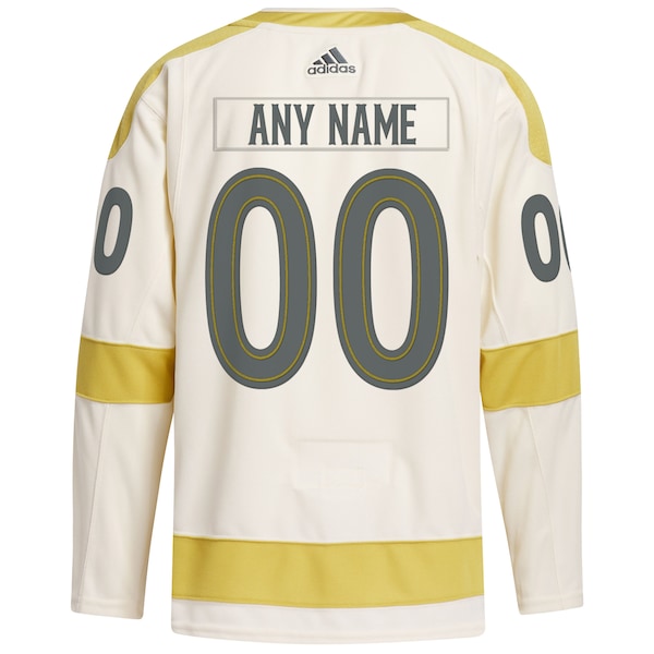 Vegas Golden Knights adidas 2024 NHL Winter Classic Primegreen Authentic Custom Jersey - Cream - Image 3