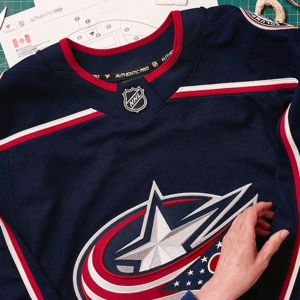 Columbus Blue Jackets Home Authentic Pro Jersey - Navy - Image 7