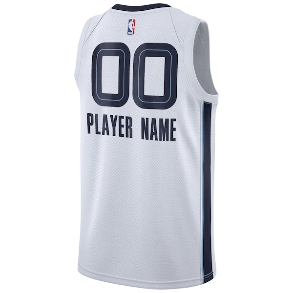 Memphis Grizzlies Nike 2020/21 Swingman Custom Jersey - Association Edition - White - Image 3