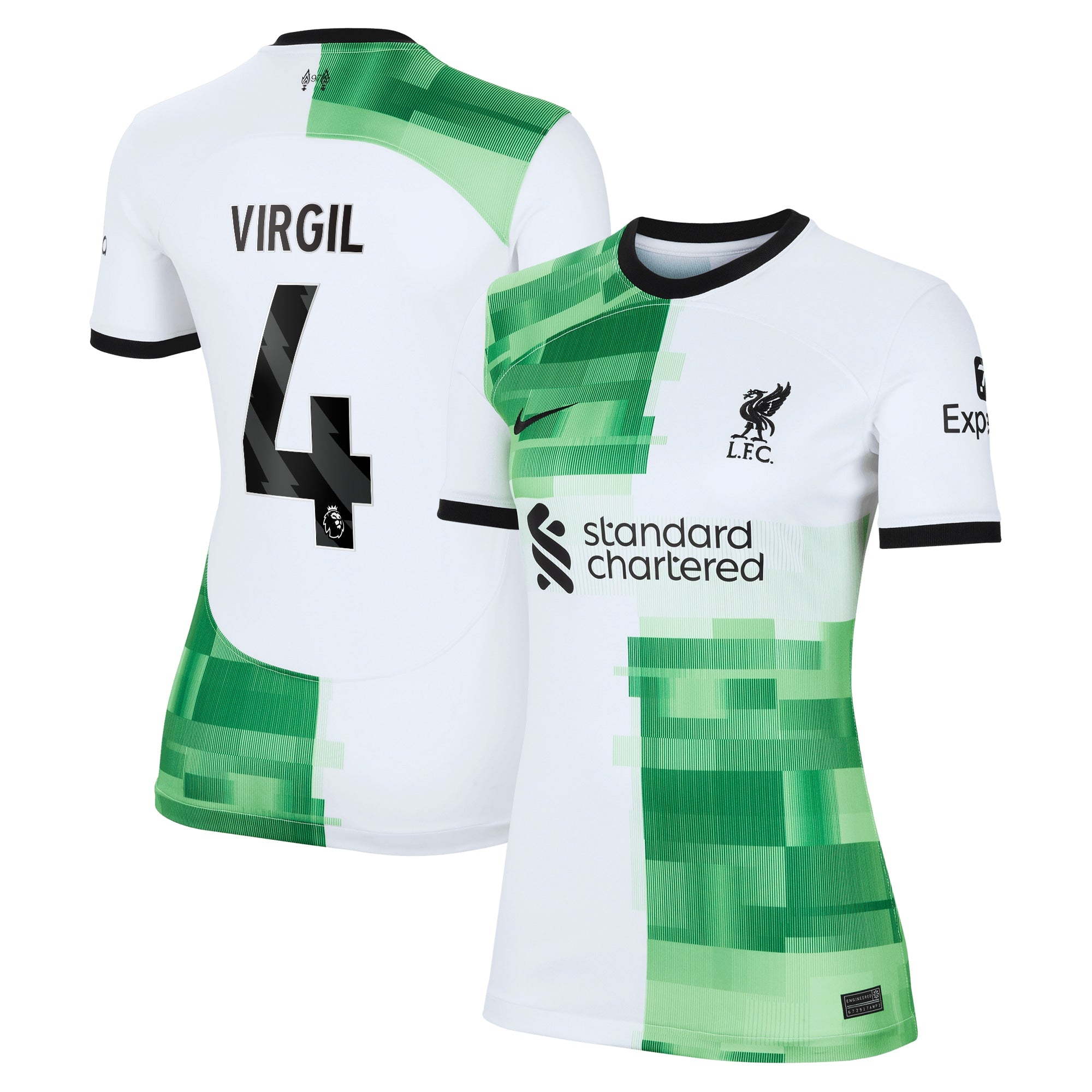 Virgil Van Dijk Liverpool Nike Women's 2023/24 Home Replica Player Jersey - Red/White - Image 6