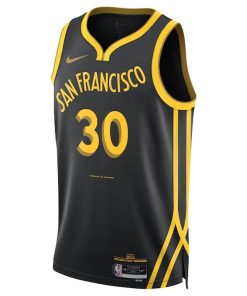 Alternative view of Stephen Curry Golden State Warriors Nike Unisex 2023/24 Swingman Jersey - Black - City Edition