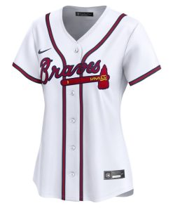 Alternative view of Ozzie Albies Atlanta Braves Nike Women's Home Limited Player Jersey - White