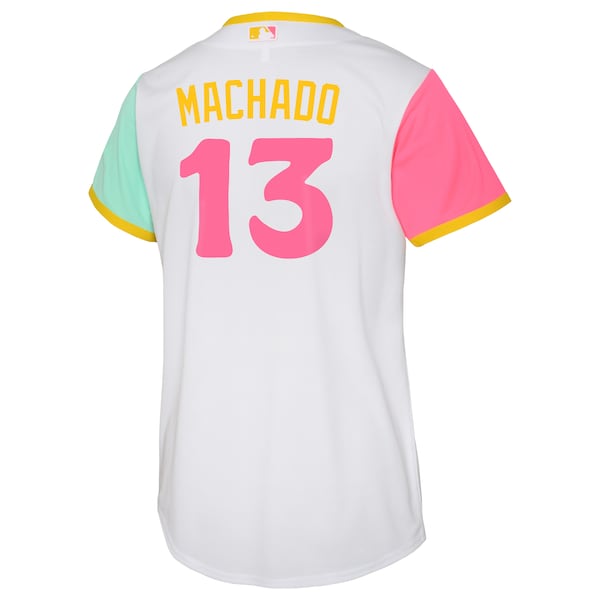 Manny Machado San Diego Padres Nike Toddler 2022 City Connect Replica Player Jersey - White - Image 3