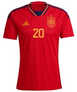 Alternative view of Daniel Carvajal Spain National Team adidas 2022/23 Home Replica Jersey - Red