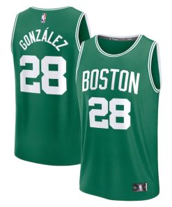 Hugo Gonzalez Boston Celtics  Youth 2025 NBA Draft First Round Pick Fast Break Replica Jersey - Icon Edition - Kelly Green