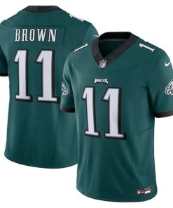 Alternative view of A.J. Brown Philadelphia Eagles Nike Vapor F.U.S.E. Limited Jersey - Green/Kelly Green
