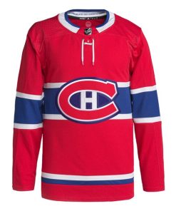 Alternative view of Montreal Canadiens adidas Men's Home Primegreen Authentic Jersey - Red