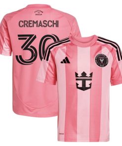 Benjamin Cremaschi Inter Miami CF adidas Youth 2025 Euforia Replica Player Jersey - Light Pink