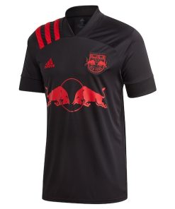 Alternative view of New York Red Bulls adidas 2020 Dark Mode Custom Replica Jersey - Black