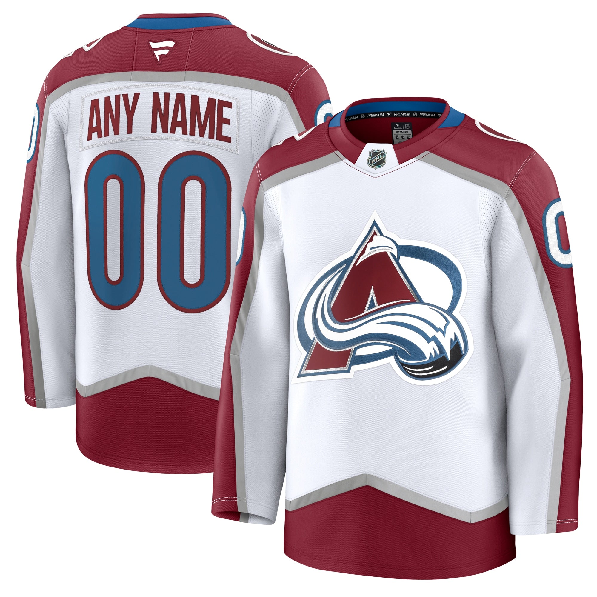 Colorado Avalanche Home Premium Custom Jersey - Burgundy/Navy/White - Image 12
