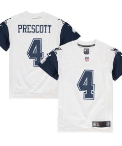 Alternative view of Dak Prescott Dallas Cowboys Nike Youth Color Rush Game Jersey - White/Navy