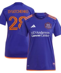 Erik Sviatchenko Houston Dynamo FC adidas Women's 2024 Still Holdin' Replica Player Jersey?¨C Purple