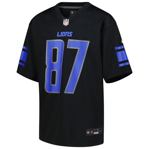Sam LaPorta Detroit Lions Nike Youth Game Jersey - Black - Image 2
