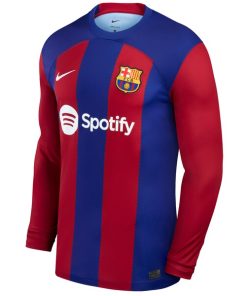 Alternative view of Joao Cancelo Barcelona Nike 2023/24 Home Stadium Replica Long Sleeve Player Jersey - Royal