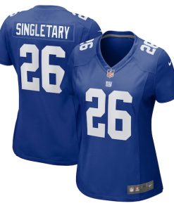 Devin Singletary New York Giants Nike Women's  Game Jersey -  Royal/Red