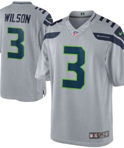 Alternative view of Russell Wilson Seattle Seahawks Nike Alternate Limited Jersey - Gray