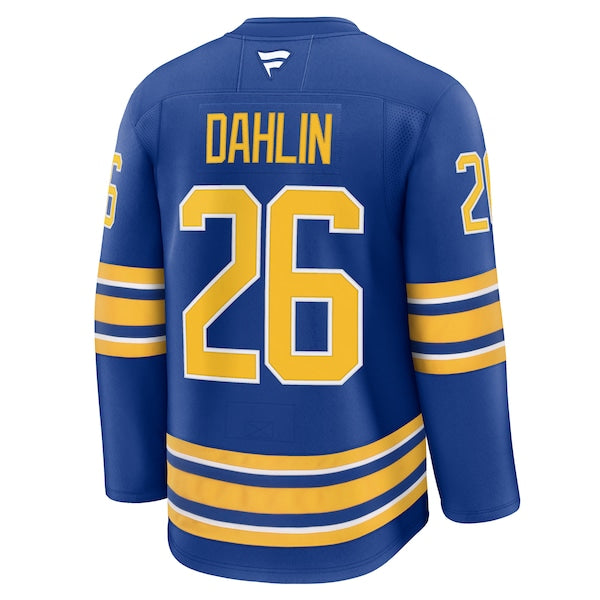 Rasmus Dahlin Buffalo Sabres Premium Jersey with Captain's Patch - Royal - Image 3
