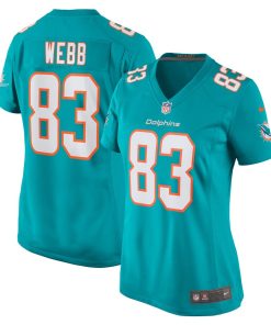 Raleigh Webb Miami Dolphins Nike Women's Team Game Jersey -  Aqua