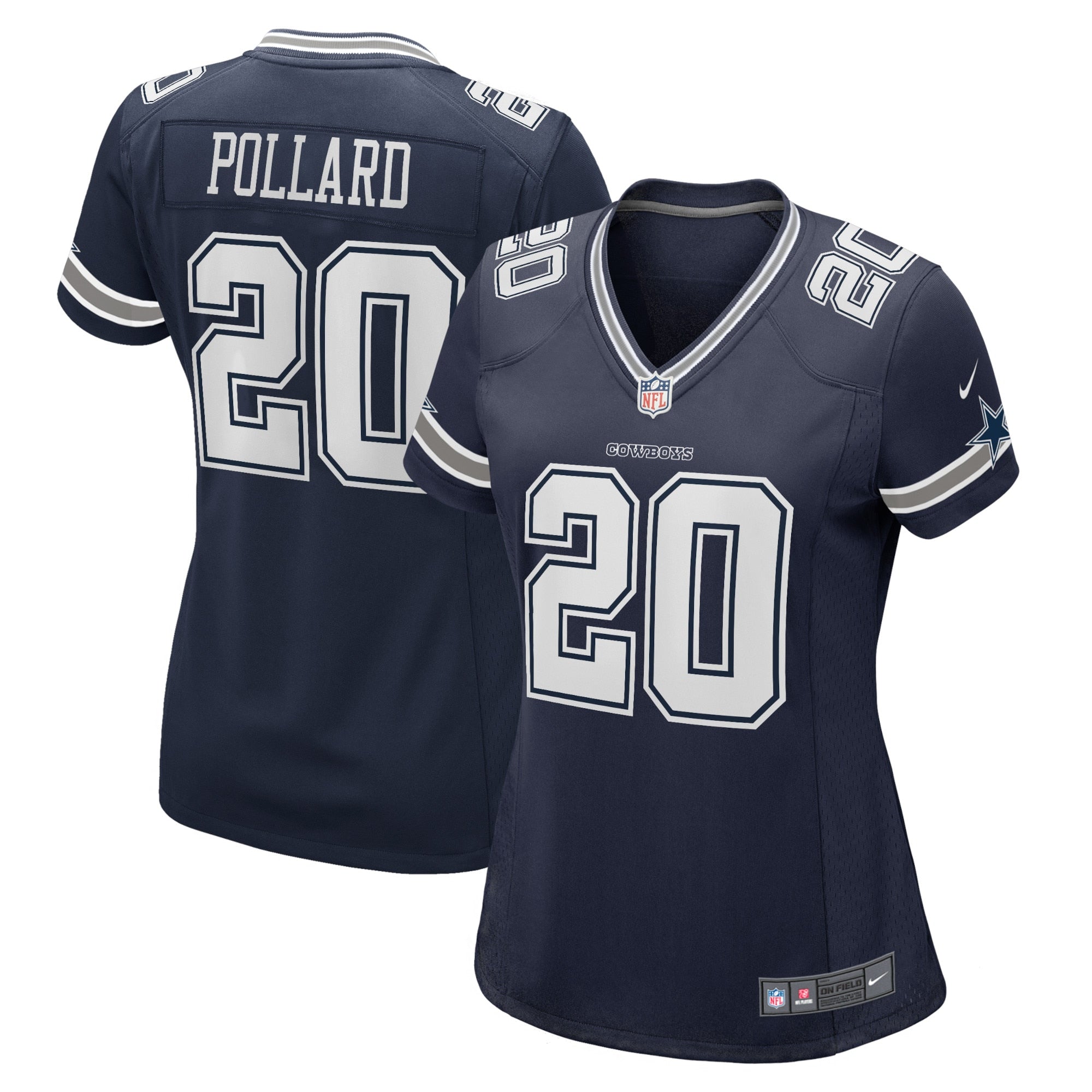 Tony Pollard Dallas Cowboys Nike Women's Game Player Jersey - White/Navy - Image 5
