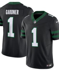 Alternative view of Ahmad Sauce Gardner New York Jets Nike Alternate Vapor F.U.S.E. Limited Jersey  - Legacy Black/White