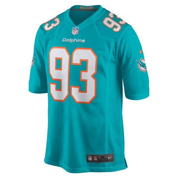 Calais Campbell Miami Dolphins Nike Game Jersey - Aqua - Image 3