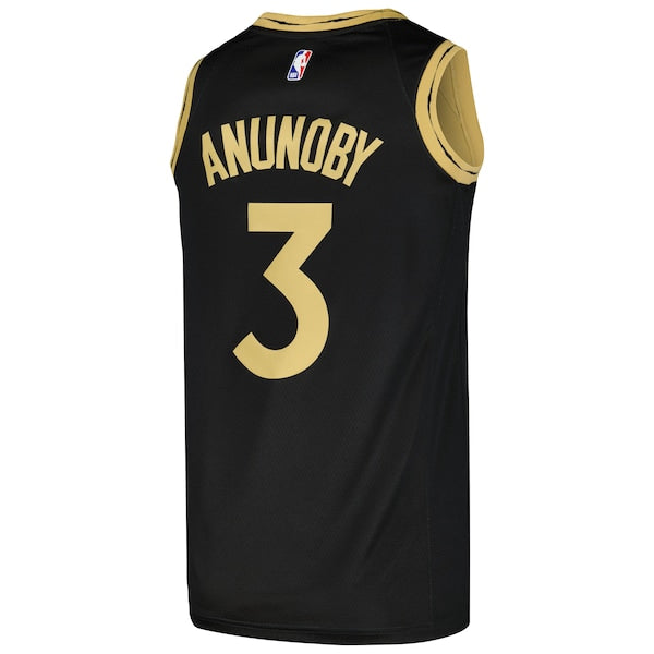 OG Anunoby Toronto Raptors Nike Swingman Player Jersey - City Edition - Black - Image 3