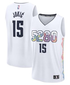 Nikola Jokic Denver Nuggets  Youth 2024/25 Fast Break Player Jersey - City Edition - White
