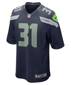 Alternative view of DeeJay Dallas Seattle Seahawks Nike Game Jersey - College Navy