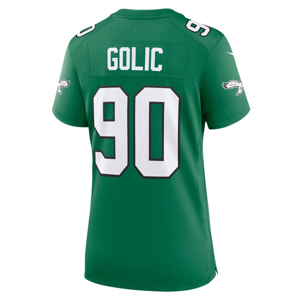 Mike Golic Philadelphia Eagles Nike Women's Alternate Game Jersey - Kelly Green - Image 3