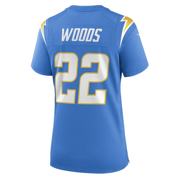 JT Woods Los Angeles Chargers Nike Women's Game Player Jersey - Powder Blue - Image 3