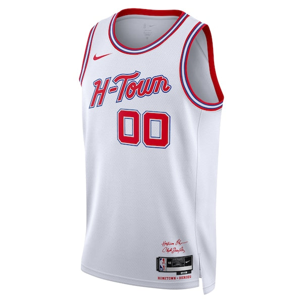 Houston Rockets Nike Unisex 2023/24 Custom Swingman Jersey - White - City Edition - Image 3