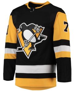Alternative view of Evgeni Malkin Pittsburgh Penguins adidas Home Primegreen Authentic Player Jersey - Black