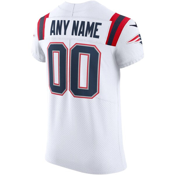 New England Patriots Nike Vapor Elite Custom Jersey - White - Image 3