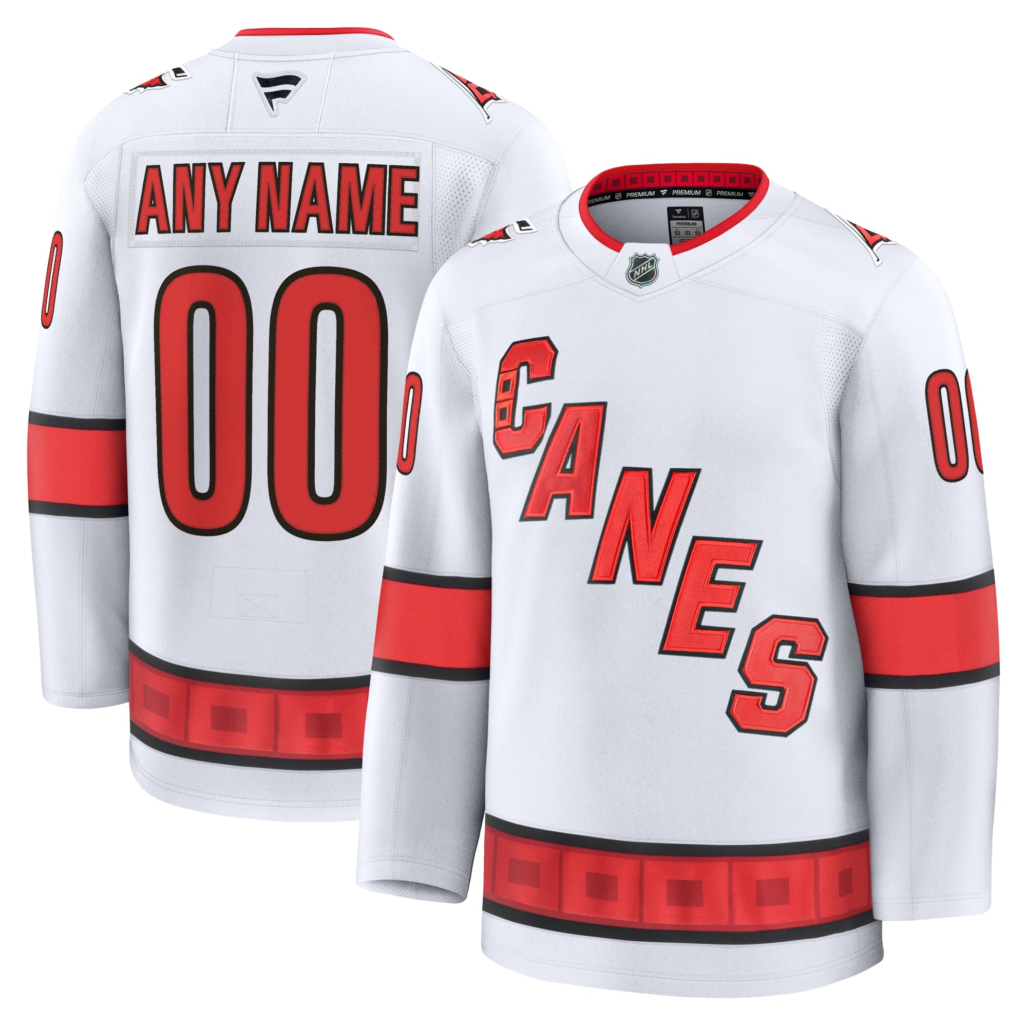Carolina Hurricanes Home Premium Custom Jersey - Black/Red/White - Image 12