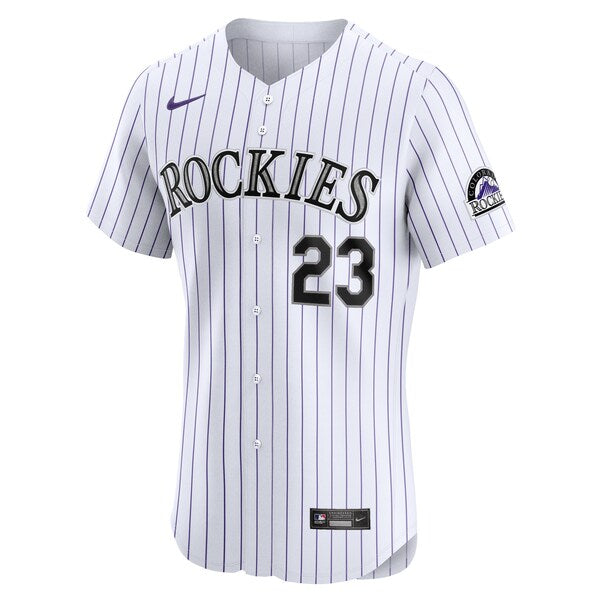 Kris Bryant Colorado Rockies Nike Home Elite Jersey - White - Image 2
