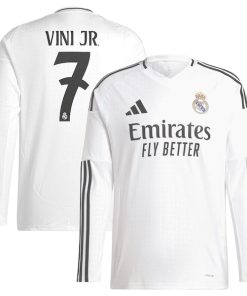 Alternative view of Vini Jr. Los Merengues adidas 2024/25 Home Replica Long Sleeve Player Jersey - White