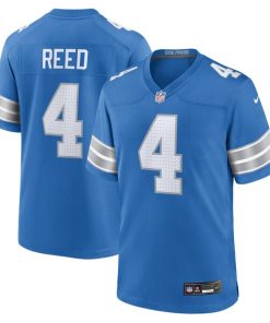 Alternative view of D.J. Reed Detroit Lions Nike Team Game Jersey -  Blue