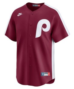 Alternative view of Philadelphia Phillies Nike Cooperstown Collection Limited Jersey - Burgundy