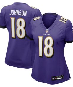 Alternative view of Diontae Johnson Baltimore Ravens Nike Women's Player Game Jersey - Purple