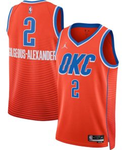 Shai Gilgeous-Alexander Oklahoma City Thunder Jordan Brand Unisex Swingman Jersey - Statement Edition - Orange