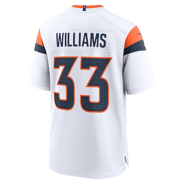 Javonte Williams Denver Broncos Nike Game Jersey - White - Image 4