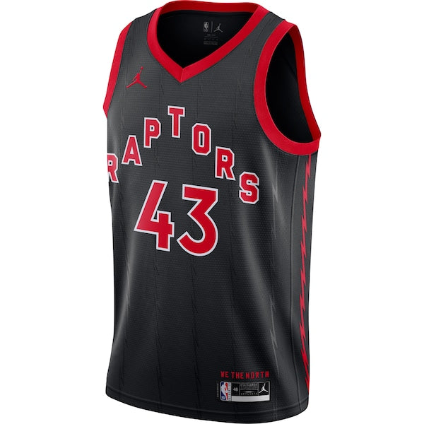 Pascal Siakam Toronto Raptors Jordan Brand 2020/21 Swingman Jersey - Statement Edition - Black - Image 2