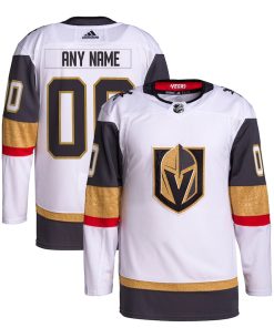 Vegas Golden Knights adidas Away Custom Primegreen Authentic Pro Jersey?¨C White