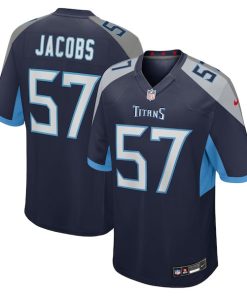 Curtis Jacobs Tennessee Titans Nike Team Game Jersey -  Navy