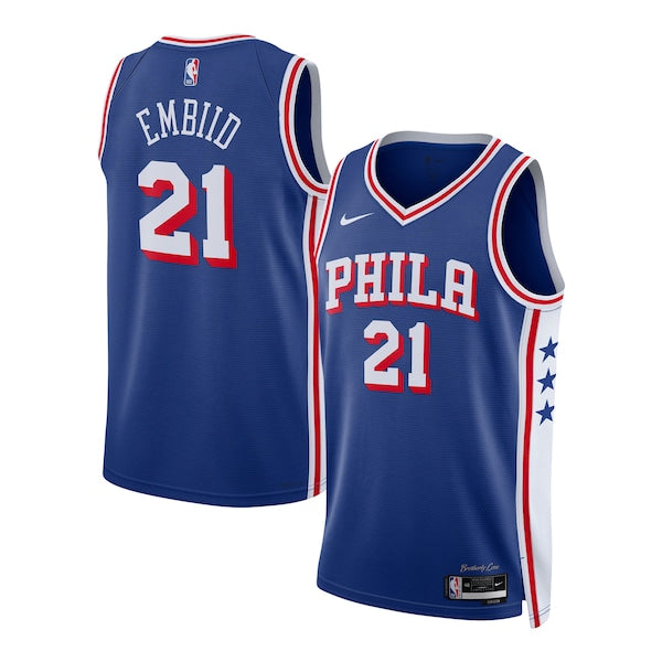 Joel Embiid Philadelphia 76ers Nike Unisex Swingman Jersey - Icon Edition - Royal/White - Image 6