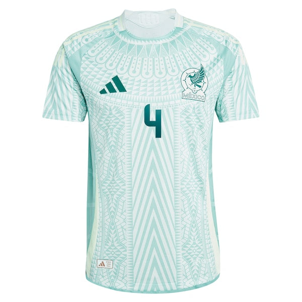 Edson Alvarez Mexico National Team adidas 2024 Away Authentic Player Jersey - Green/Burgundy - Image 5